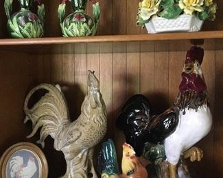 Rooster collection (partial view)