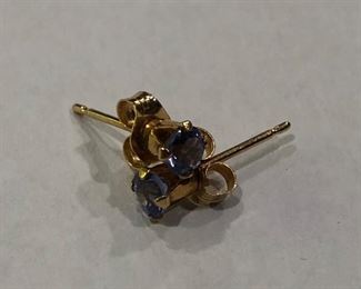 Item #7 - Tanzanite (1.5mm Round) 14K Gold Stud Earrings (Photo 1 of 1)