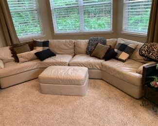 Leather sectional
