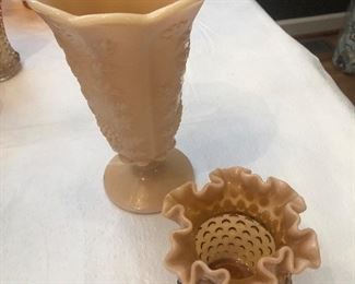 Carmel  Vase, hobnail vase 