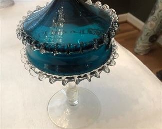 Glass compote candy dish 