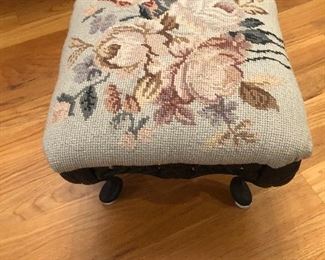 Needlepoint footstool 