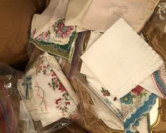 Hankies in hankie box 