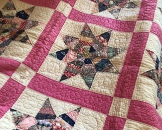 Pieced star quilt 