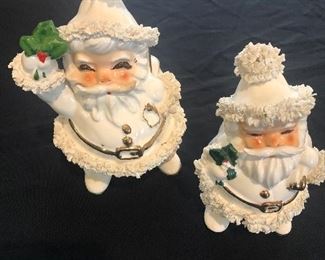 Spun glass white Santa’s 