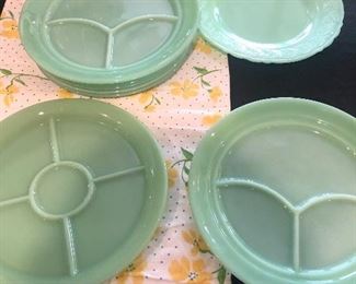 Jadite divided plates 