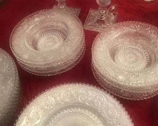 Set Tiara Sandwich glass dishes 