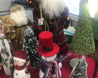 Santa’s and brush trees 