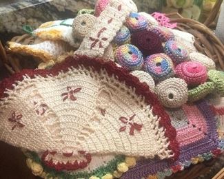 Collection crochet pot holders 