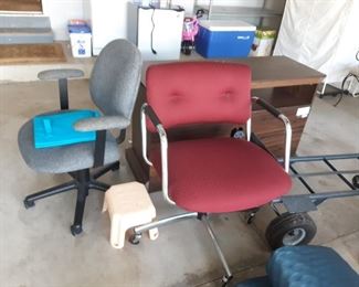 Office chairs, 4 wheel dolly