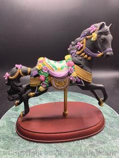 The Midnight Charger Carousel Horse by Lenox