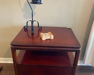 Swivel Mid Century TV/ Record Player stand with Album storage underneath