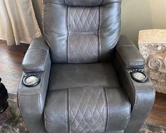 Pair of Leather Recliner with all the Bells and whistles from Ashley furniture Gallery (1) year old !!  The for him and one for her :-) Just in time for Father's Day 