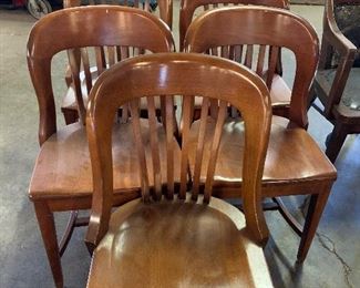 courthouse chairs wooden