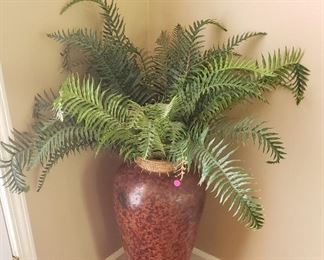 floor vase, greenery