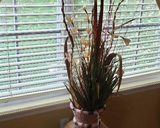 floor vase, greenery