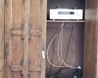 Entertainment center inside with electronics