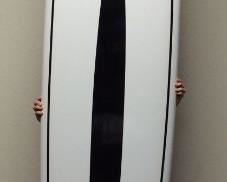 BAS036-Ben Aipa Design 9'2" Black and White Surfboard