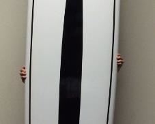 BAS039-Ben Aipa Design 8'2" Black and White Surfboard