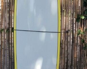 BAS040-Ben Aipa Design 8'4" Sting Swallow Tail Yellow Trim Surfboard
