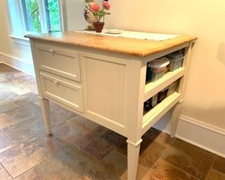 Can be used as a kitchen island or craft table. 