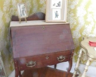 Mahogany Drop Door Desk