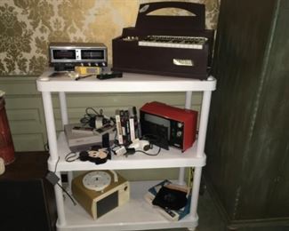 Child’s Organ, Clock Radio, Child’s Record Player, Small Red Tv, Nintendo System and Games