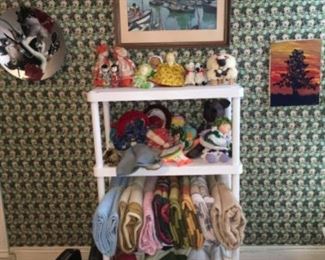 Dolls, Blankets full and twin, Afghans