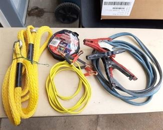 Tow Rope, Jumper Cables and Booster Cables