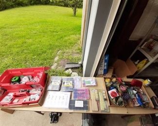 Assorted Auto Electric Items and Toolbox