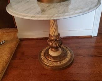 ITALIAN LAMP TABLE WITH MARBLE TOP