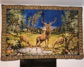 HUGE VINTAGE VELVET TAPESTRY