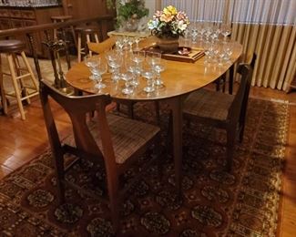 DANISH MODERN DINING TABLE & 4 CHAIRS by STANLEY