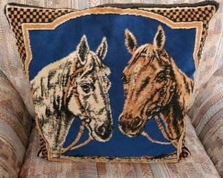 VELVET HORSE PILLOW