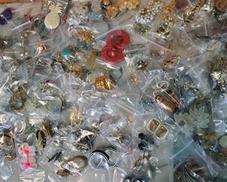 PART OF THE HUNDREDS OF PIECES OF COSTUME JEWELRY