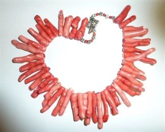 Stunning genuine Branch Coral statement necklace! $299