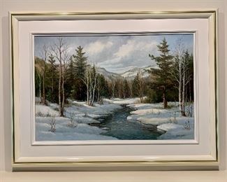 Item 3:  "Winter scene" by Anna Jalava - 46" x 34": $225