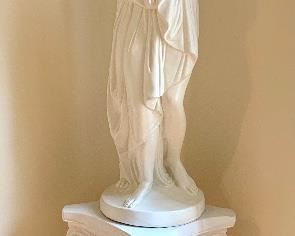Item 10:  Alabaster statue of Greek Goddess - 32": $325                                                                    