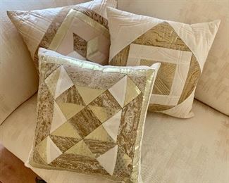 Lot of 3 decorative pillows: $24