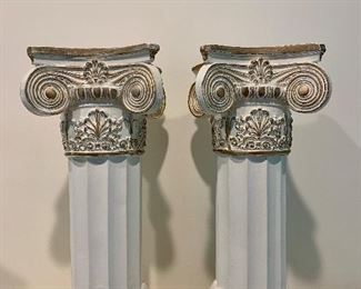 Item 59:  Gold accented pillars - 6" x 6" x 15" tall: $50/pr