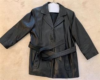 Item 90:  Siena Studio women's leather coat: $35