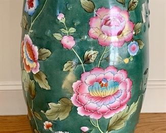 Item 74:  Asian inspired garden stool - 11.5" x 8": $95