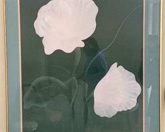 White Flowers Framed: $65