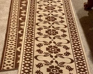 Item 118 & 119:  Long rugs - purchased in Greece: Long (119)- 233.5" x 28": $245 Shorter (118) - 144" x 28": $200