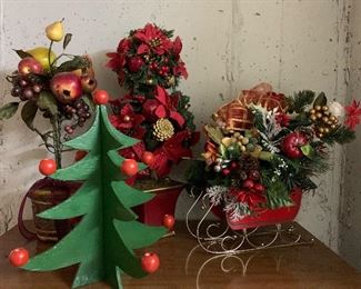 Christmas lot with candle tree: $15