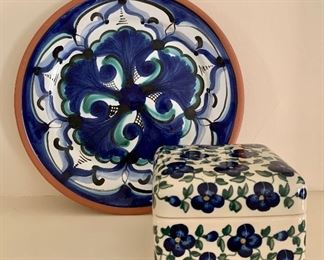 Stoneware and ceramic box: $14