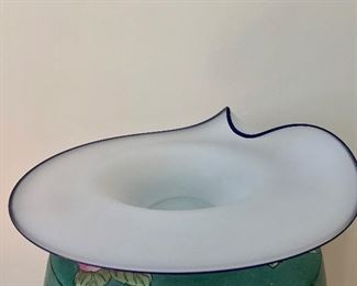 Item 131:  Art glass bowl - 13.75": $20