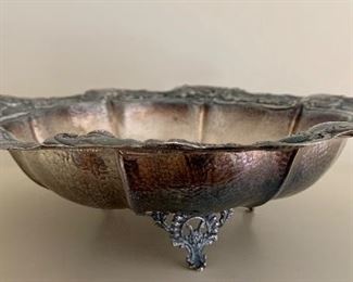 Item 47:  Heavy Greek Sterling Silver Dish- This item does have an inscription on the bottom: $275