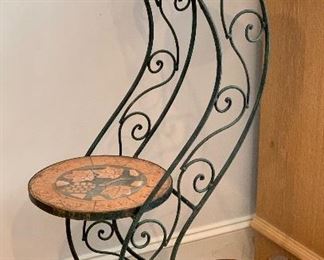 Item 134:  Decorative terra cotta plant stand - 31": $35