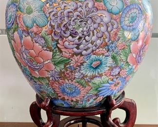 Item 151:  Large Planter on Stand - 14.5" x 20": $35